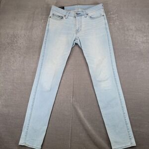 Abercrombie Fitch Felix Super Slim Stretch Light Wash Jeans Mens Actual Sz 30x31